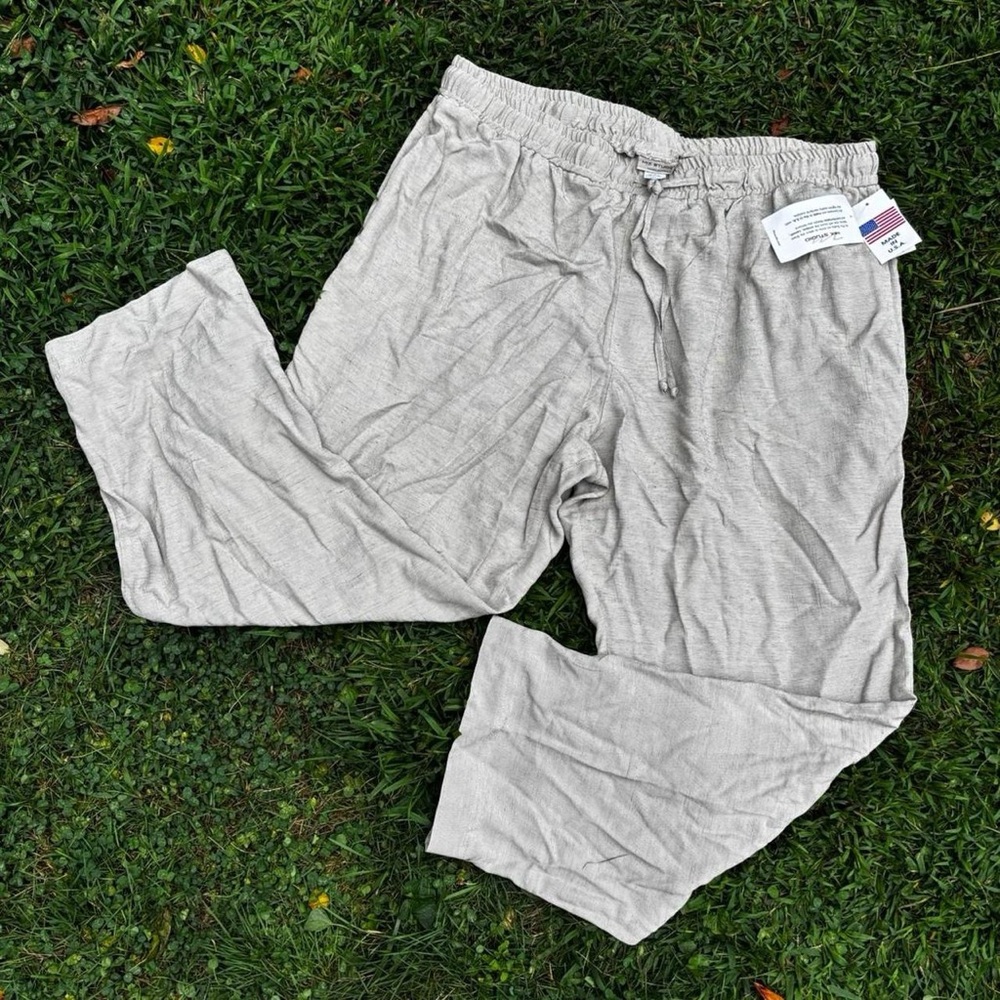 90s linen pants Wide legged flowy style Mix Studio 3XL plus size